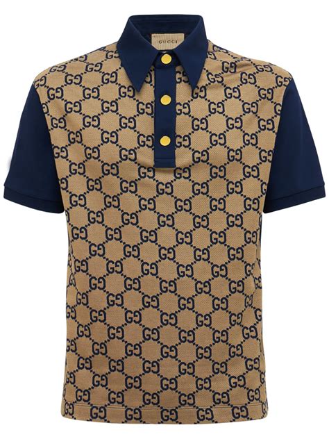 polo gucci beige|gucci shirts for men.